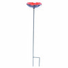 2pk Cast Iron Bird Feeder Poppy Water Dish Seed Nut Flower Pole Garden Ornament
