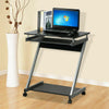 Computer Desk Study PC Table Gaming Desk Bookshelf Metal Frame for Home Office