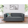 3 Seater Grey Linen Fabric Sofa Armchair Settee Couch Removable Sofa Cover