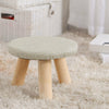 Small Stool Footstool Table Side Kid Stool Bench Chair Padded Top Wooden Legs