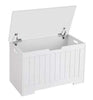 Large White Wooden Toy Box Children's Storage Chest Nursery Kid's Bedroom Unit