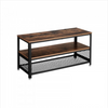 Vintage Industrial TV Stand Rustic Coffee Table Metal Media Cabinet Wood Unit UK