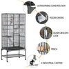 175cm Large Rolling Metal Bird Parrot Cage for African Grey With Stand Wheels
