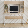 Large Computer PC Desk Dressing Table with Shelves Bookshelf Study Work Station