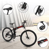 Folding 26" 21 Speed Mountain Bike MTB Bicycle Full Suspension Carton Frame