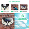 1X 100LED Solar Power PIR Motion Sensor Wall Lights Outdoor Garden Security Lamp