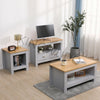 Wooden Living Room Set 2/3 Piece TV Stand/Coffee/Lamp Table Storage