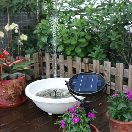 2W 190L/H Garden Solar Water Feature Fountain Pump Panel Kit Pool Pond Aquarium