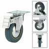 4XHeavy Duty 600KG 100mm Rubber Swivel Castor Wheels Furniture Trolley Caster UK