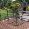 Artisasset Metal 1 Seat Garden Outdoor Rocking Chair Vintage Style Bronze Patio
