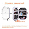 Jewelry Cabinet Wall Door Hanging Jewellery Box Storage With Mirror LED Light Up