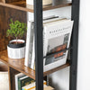 Retro 4-Tier Bookcase Shelving Unit Display Plant Stand Metal Frame LBC022B01