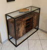 Vintage Industrial Cupboard Hallway Slim Console Table Cabinet Unit Sideboard
