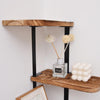 Rustic Wood Corner Shelf Home Display Storage Rack Wall Floating Shelf 3 Tier UK