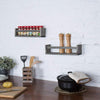 Spice Jar Rack Floating Wall Mounting Wooden Shelves Shelf Display Book Storage