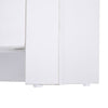 Shoe Storage Cabinet 4 Shelves 2 Drawers Tabletop 4 Legs Modern White