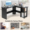 L-Shaped Corner Computer Desk PC Table Writing Desk Workstation Home Office