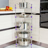 Kitchen 5 Tier Pan Stand Lid Pot Saucepan Storage Organiser Rack Holder Standing