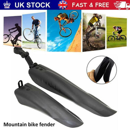 2pcs Bicycle Mud Guard Set Mountain Bike Mudguards MTB Front Rear Fenders Wings~