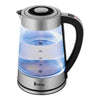 2.2L ILLUMINATED GLASS KETTLE CORDLESS ELECTRIC BLUE LED SMART HANDLE