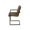 2 Pcs Faux Leather Dining Chairs Armchairs Office Kitchen Brown Grey Industrial