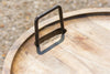 Industrial Vintage Metal Wire Basket Wooden Top Storage Lamp Table End Side Bed
