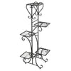 116cm Tall Metal Flower Stand Corner Plant Pot Saucer Shelf 5 Tier Indoor Garden