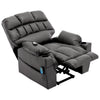 Electric Riser Recliner Chair Fabric Massage Heat Single Sofa Armchair Grey