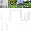 Romantic Wedding Arch Party Backdrop Stand Elegant White Metal Frame Flower Rack