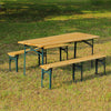 3Pcs Wooden Folding Picnic Beer Table & Bench Trestle Outdoor Garden Patio Pub