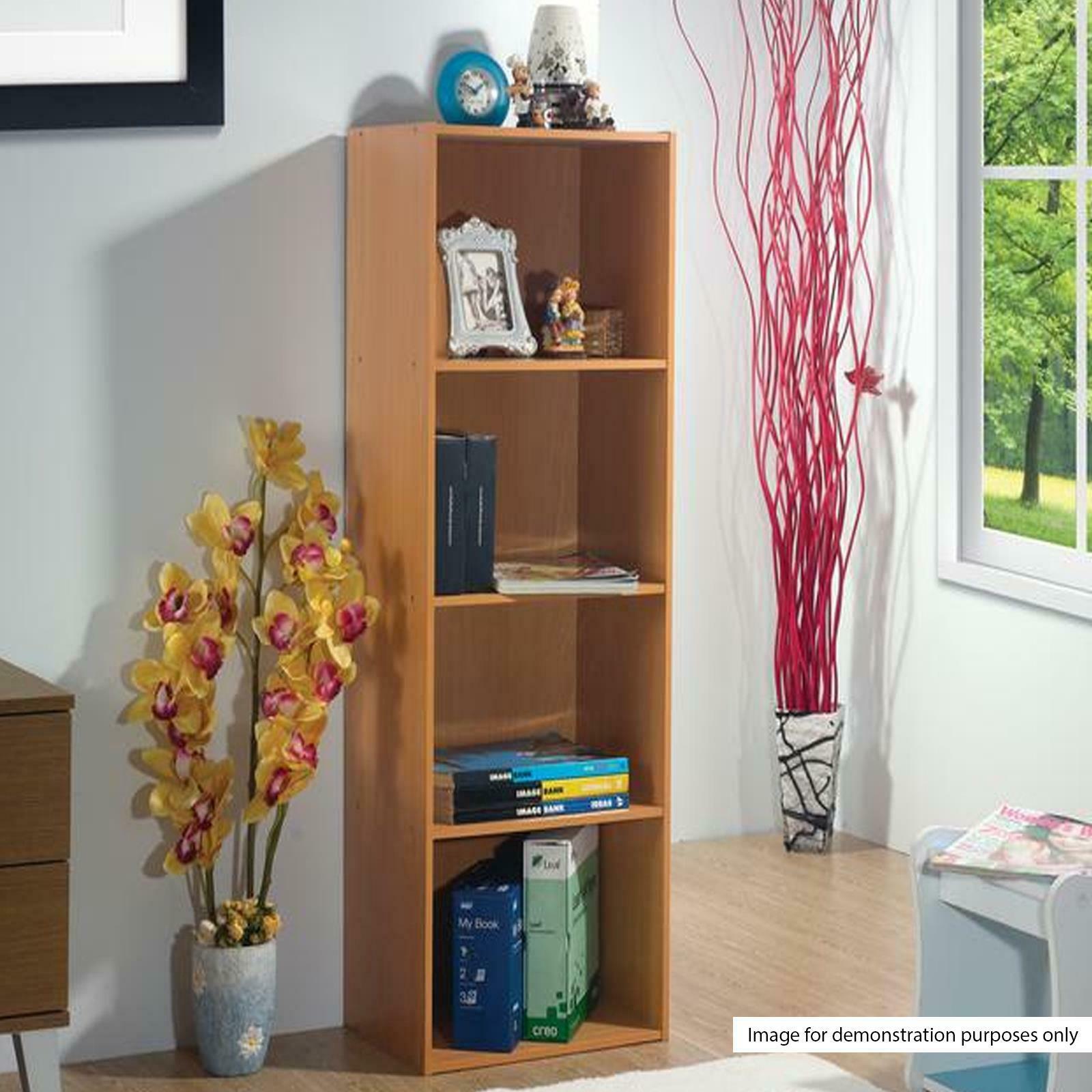 New Cube 2 3 4 Tier Wooden Bookcase Bookshelf Storage Shelf Unit Display Stand