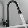 Black Kitchen Sink Taps Pull Out Spray Mixer Single Lever Swivel Spout Brass Tap