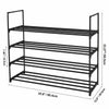 4 Tier Shoe Rack Tower Shelf Organizer Cabinet Storage Stand Hold 16 Pairs Black