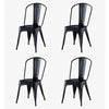 SET OF 4 TOLIX METAL DINING CHAIR INDUSTRIAL GARDEN CAFE STACKABLE SEAT BISTRO