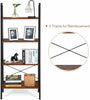 4 Tier Ladder Shelf Bookshelf Bookcase Storage Rack Metal Frame Display Stand