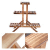 New Strong 3 Tier Wooden Plant Stand Garden Flowerpot Shelf Sturdy Display Decor