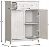 Priano Bathroom White 2 Drawer 2 Door Storage Vanity Cupboard Furniture Unit