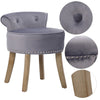Velvet Button Back Dressing Table Stool Chair Piano Makeup Seat Vanity Bedroom