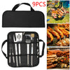 9 PCS Stainless Steel BBQ Barbecue Set Utensil Outdoor Cooking Grill Tools Kit