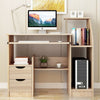 100CM Computer Desk Wooden Table Laptop Study Drawer Bookshelf Keyboard Cupboard