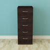 5 Drawers Chest of Drawers Narrow Tall Cabinet Bedroom Hallway Storage Furniture
