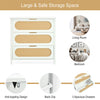 Chest of Drawers 3 Rattan Drawers White Storage Cabinet Home Bedroom Furniture
