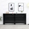 UK High Gloss Radiator Covers Wood Grill Cabinet With Slats Black/Grey/White