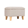 Rectangle Fabric Ottoman Storage Chest Padded Footstool Pouffe Chair Bench Trunk