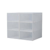 6X Clear Plastic Shoe Storage Boxes Drawer Stackable Foldable Durable Organiser