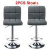 1/2pcs Faux Leather Bar Stools Breakfast Kitchen Chair Chrome Swivel Bar Stools