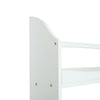 Display Rack 4 Tier Floor Standing in White for Cards Magazines Prints Bookshelf