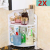 Waterproof 2 Tier Corner Storage Shower Bath Caddy Shelving Free Standing Shelf