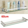 60CM Glass bathroom shelf Shower Rectangle Shelf Organizer Holder Wall Mounted