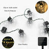 100-20LED SOLAR POWERED RETRO BULB STRING LIGHT GARDEN OUTDOOR FAIRY SUMMER LAMP